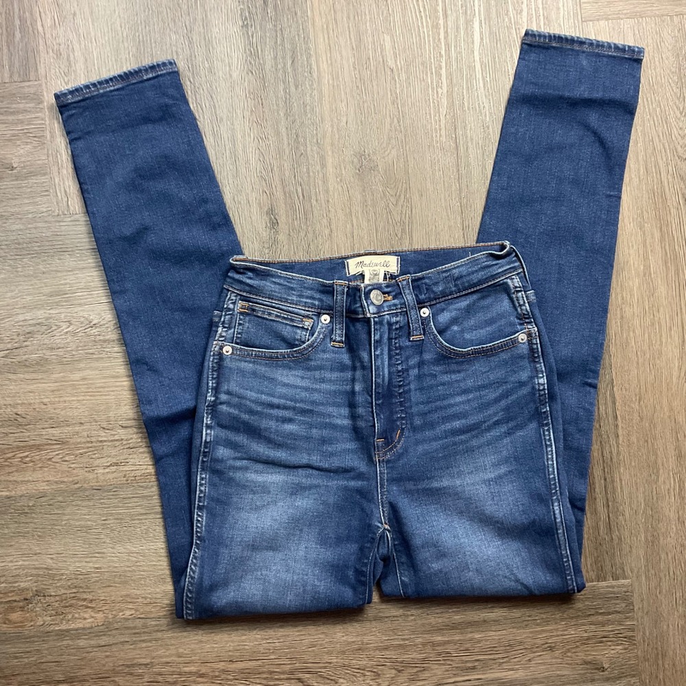 Madewell 10 High-Rise Skinny Stretch Denim Jeans Womens 25 Blue Medium Wash Boho